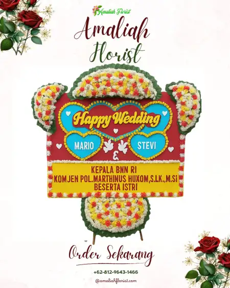 Papan Bunga Pernikahan Marga Tiga